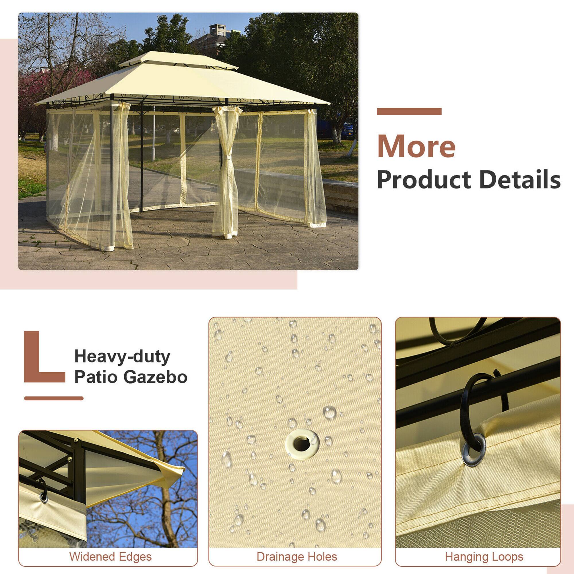 More Product Details
L Heavy-duty Gazebo
Widened Edges
Drainage Holes
Hanging Loops