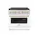 Front. ZLINE - ZLINE Autograph 36" Paramount Dual Fuel Range with Gold Accents (SDRZ-WM-36-G) - White.