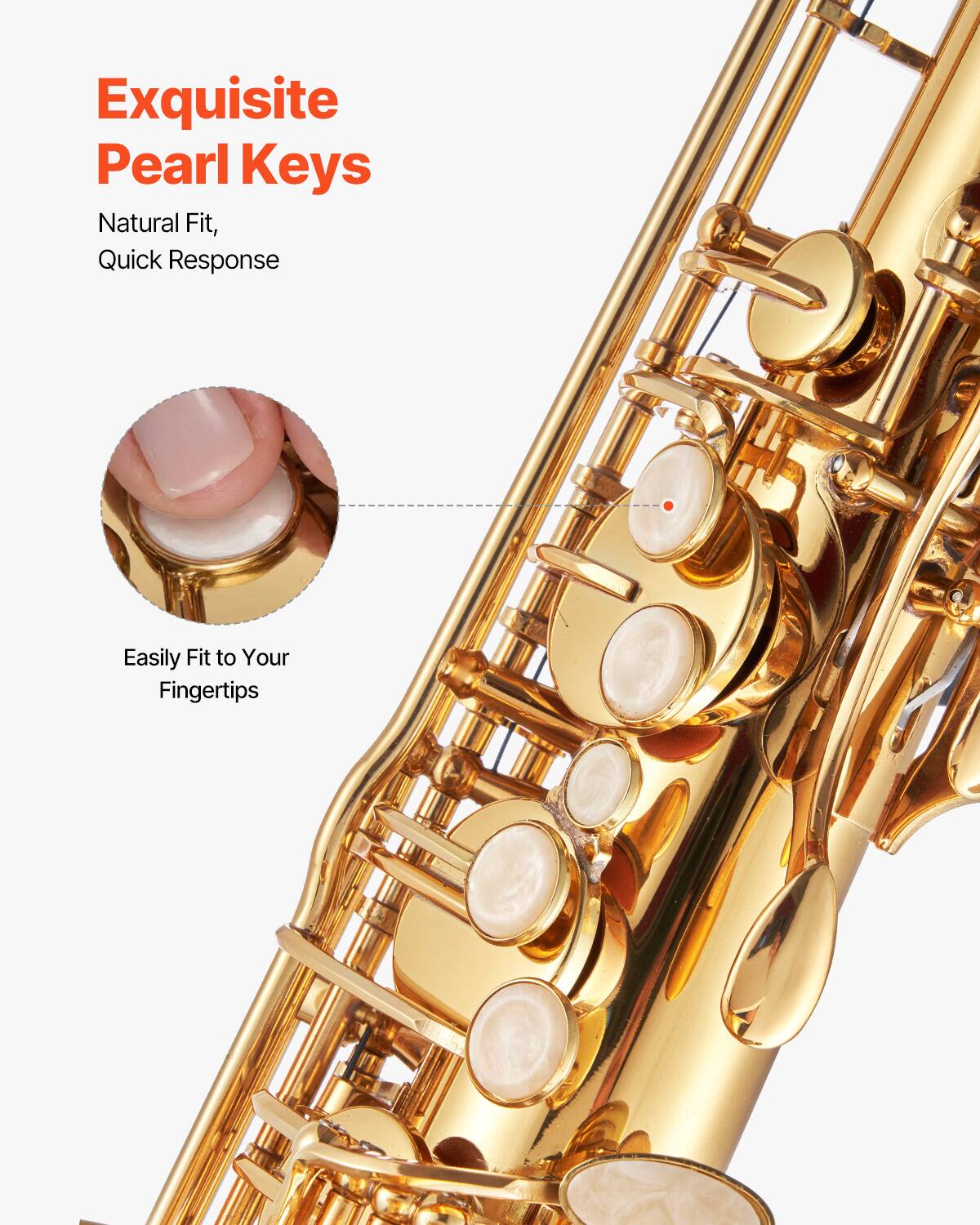 Exquisite Pearl Keys  
Natural Fit, Quick Response  

Easily Fit to Your Fingertips