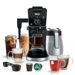 Ninja - DualBrew PRO 12-Cup Specialty Coffee System with Thermal Carafe, K-Cup Compatible, Hot Water System & Frother - Black/Silver