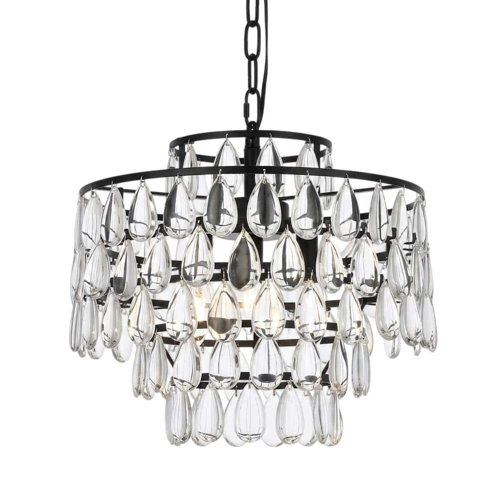 Elegant Lighting - Mila 16 inch pendant in - Black price history on PriceWatchPro