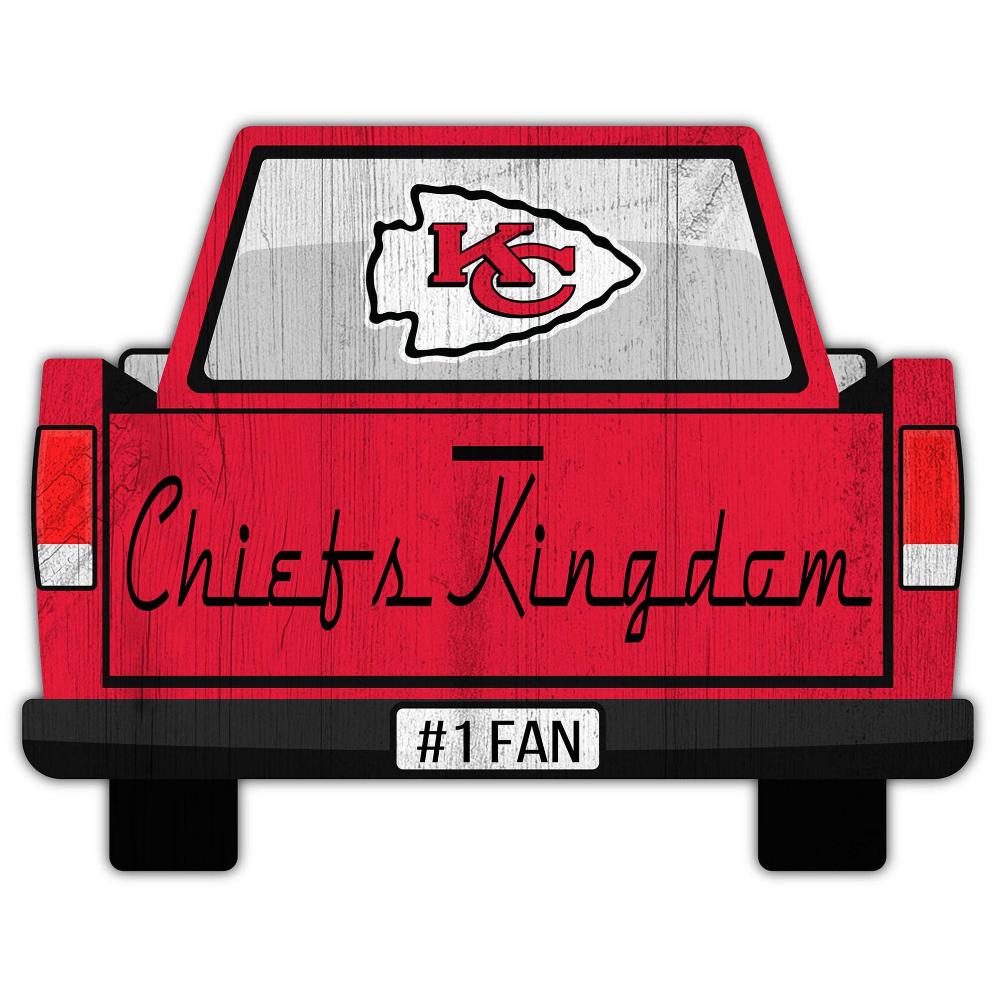 Kansas City Chiefs 12'' x 12'' Truck Back D-cor