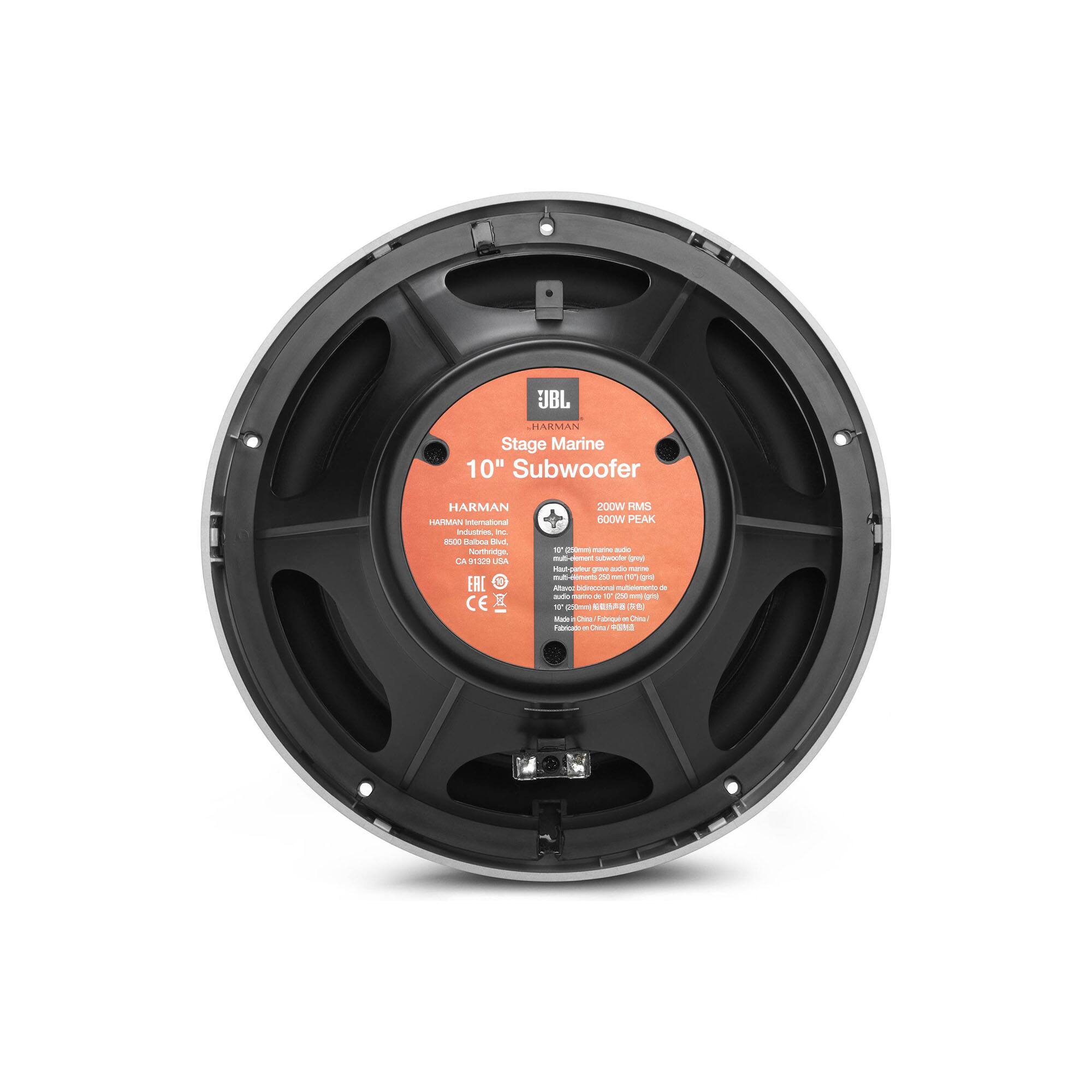 UBL BEADMAN Stage Marine 10" Subwoofer  
HARMAN HAMAN International  
200W RMS  
600W PEAK  
CE  
Made in China