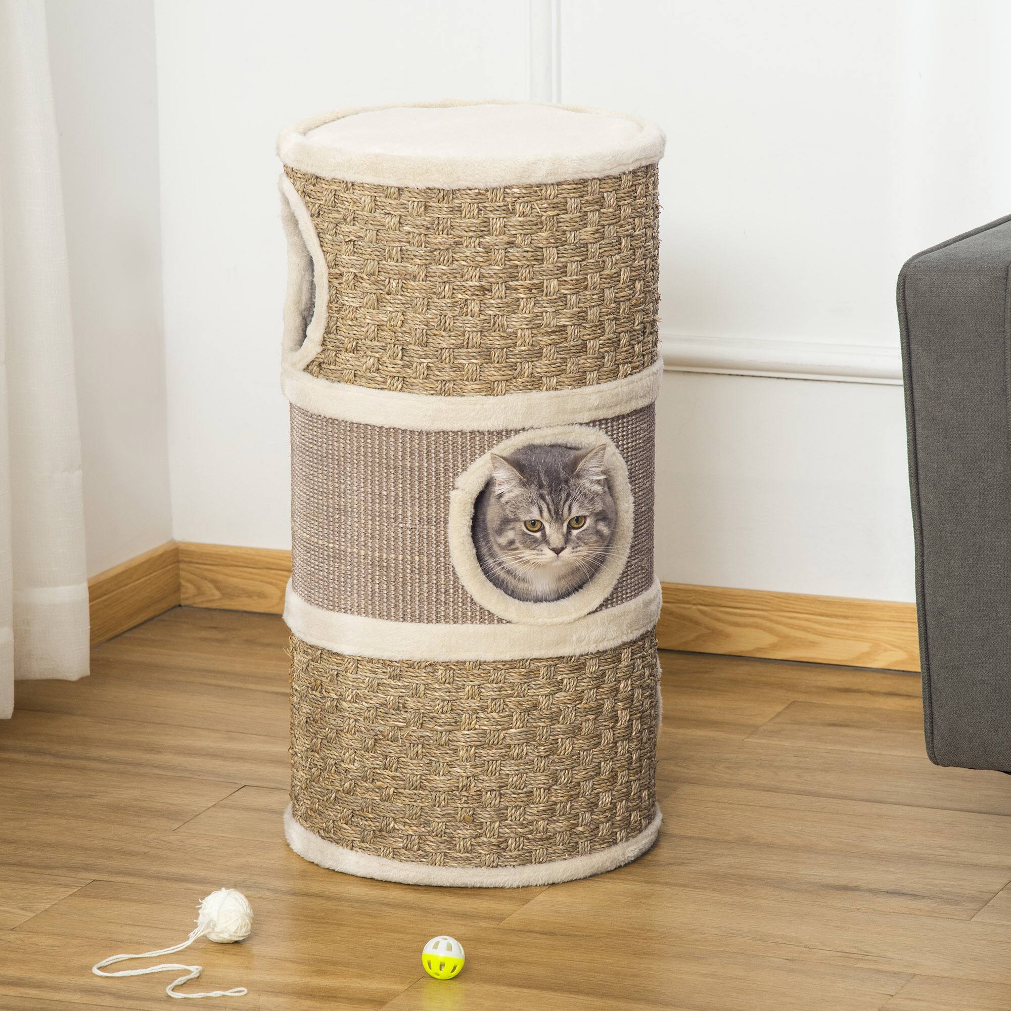 Alt View 1. Pawhut - 28 Inch Cat Condo.