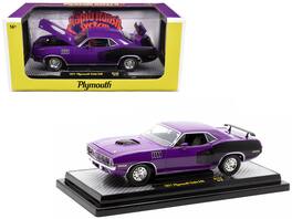M2 - 1971 Plymouth Barracuda 340 Purple with Black Limited Edition to 6650 pieces Worldwide 1/24 - Purple And Black