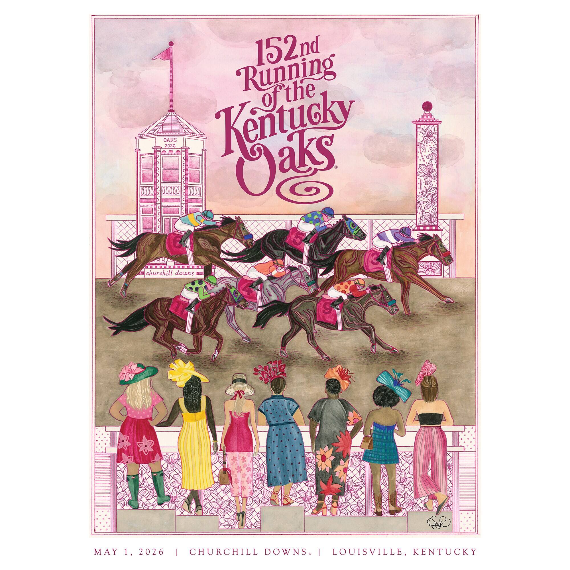 152nd Kentucky Oaks Art of the Derby 20" x 30" Standard Poster with Tube