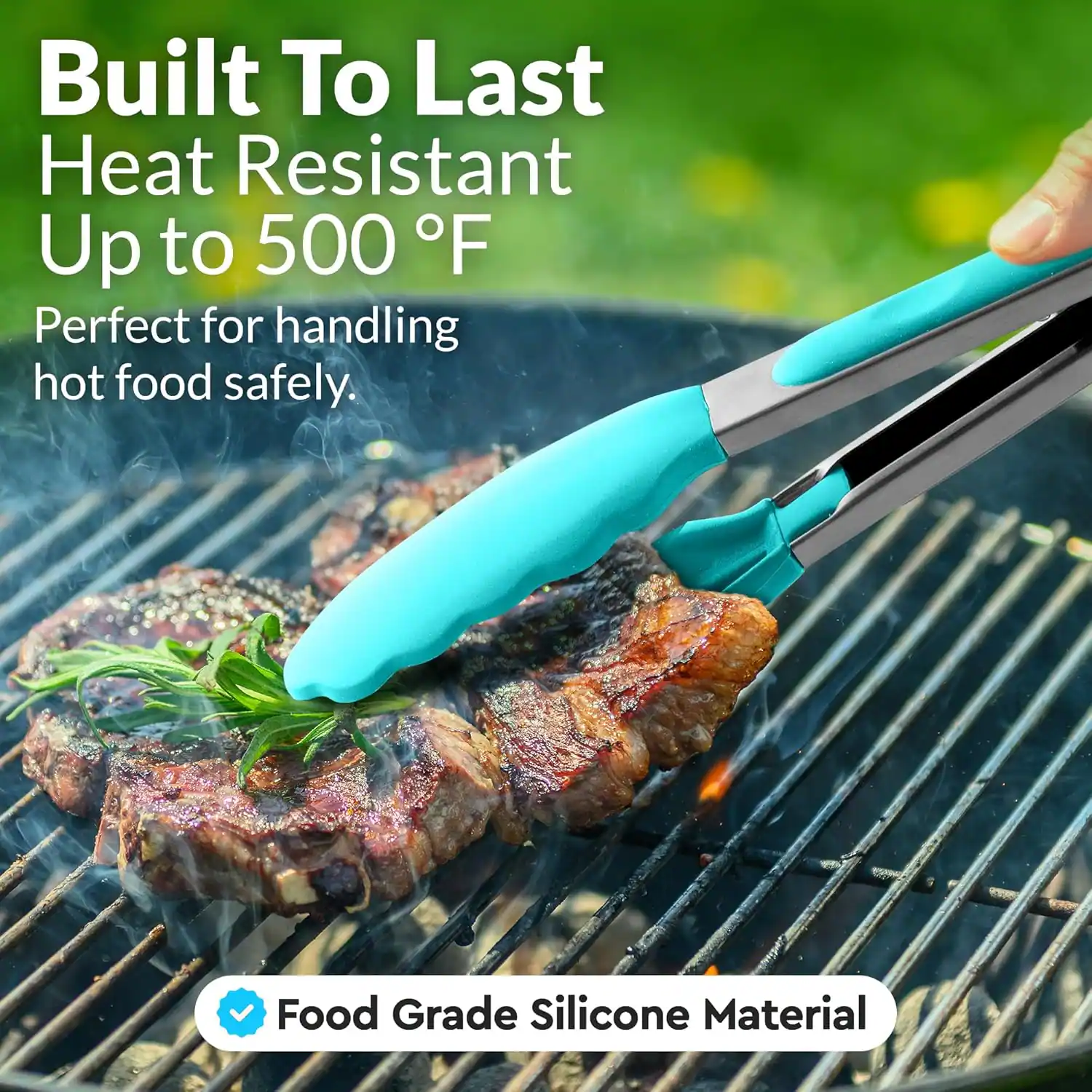 Built To Last
Heat Resistant Up to 500 °F
Perfect for handling hot food safely.
Food Grade Silicone Material