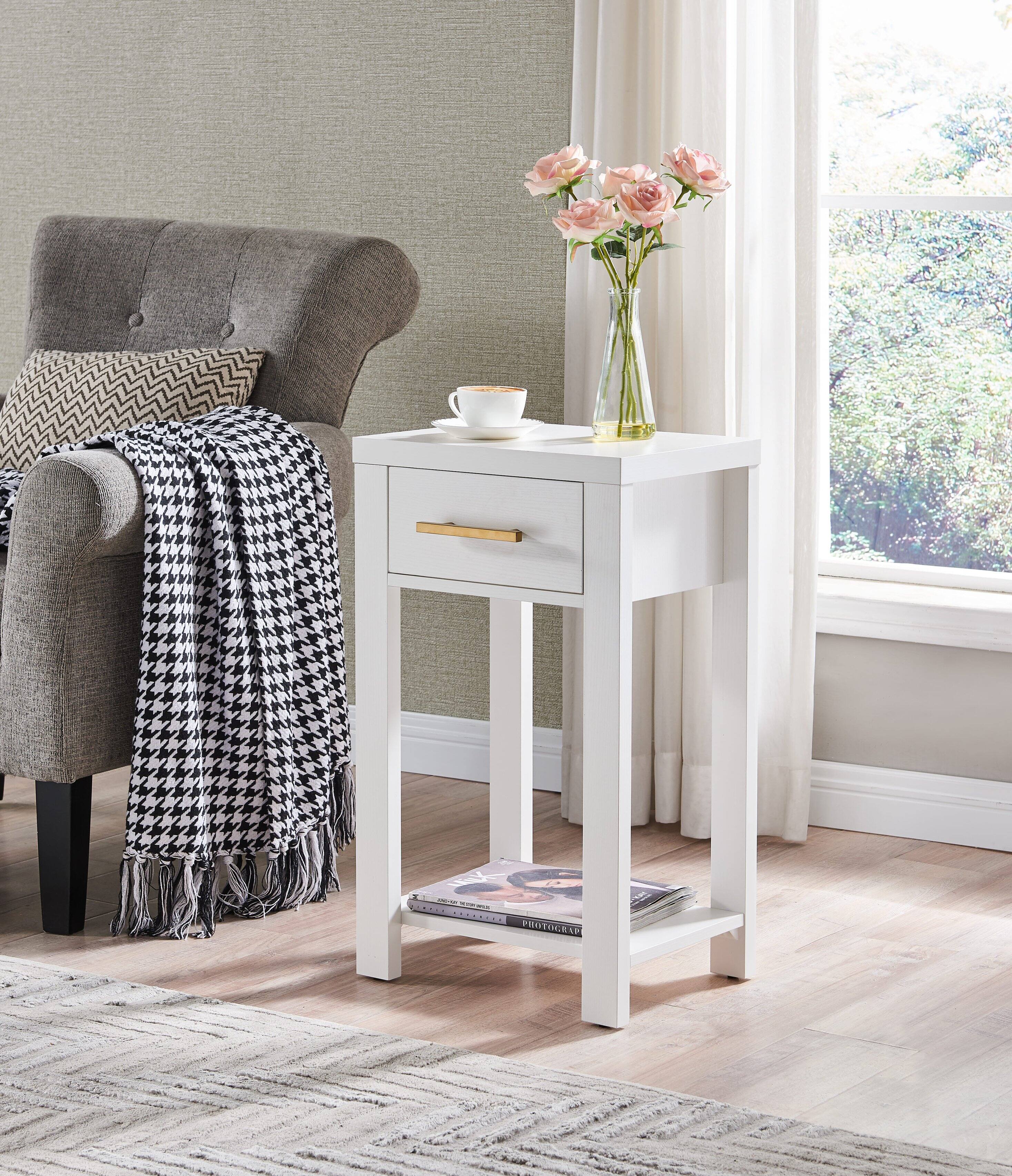 Kings Brand Furniture - Sendero Wooden Chairside Side End Table - Black