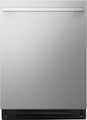 LG - STUDIO FlushFit 24-in Top Control Smart Built-In Stainless Steel Tub Dishwasher w/3rd Rack, 1 Hour Wash and Dry, 39dBA - Stainless Steel