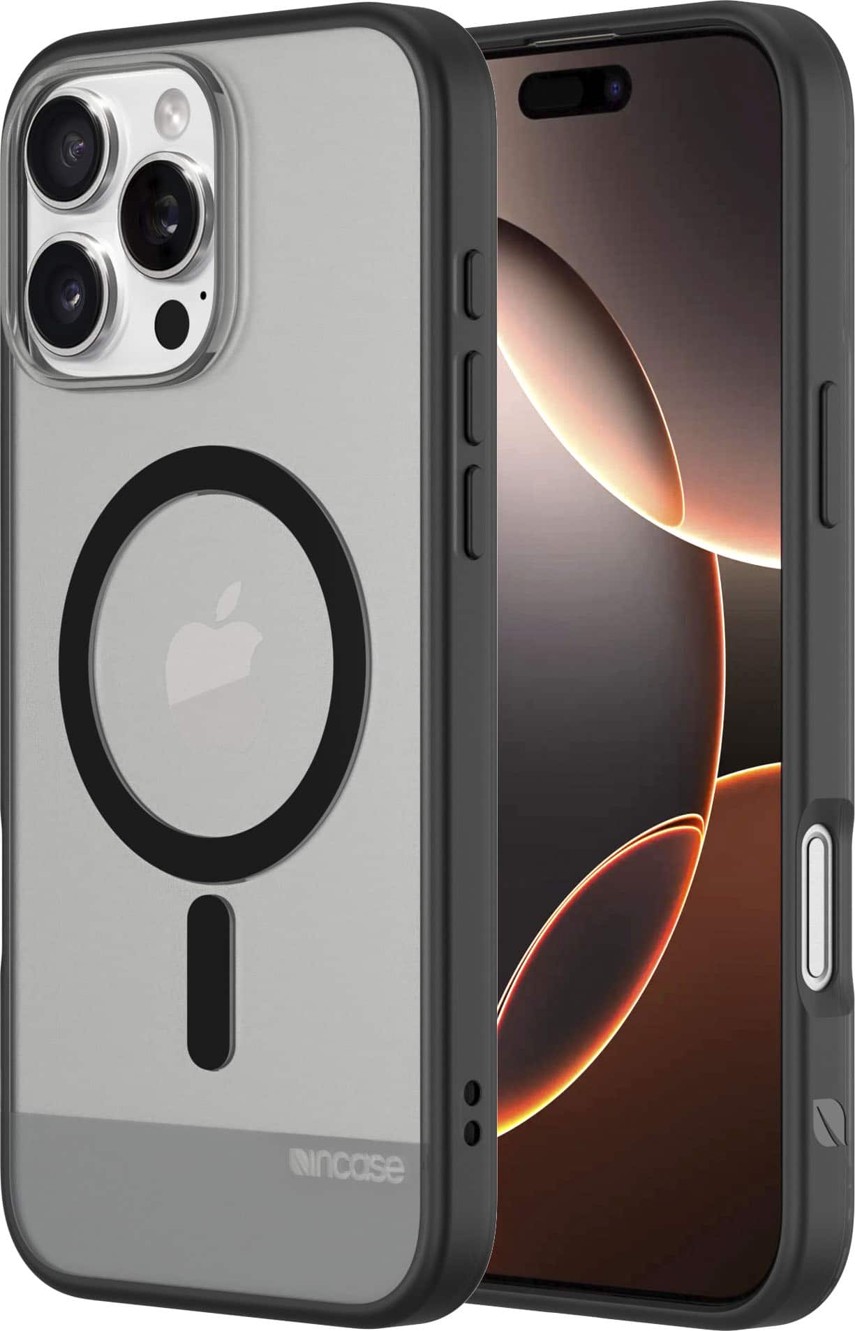 Angle. Incase - Slim Case with MagSafe for Apple iPhone 16 Pro Max - Black.