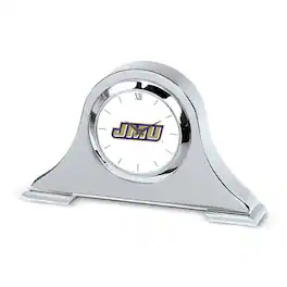 Jardine - James Madison Dukes Primary Team Logo Napoleon Desk Clock - Silver