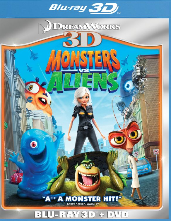  Monsters vs. Aliens 3D [2 Discs] [3D] [Blu-ray/DVD] [Blu-ray/Blu-ray 3D/DVD] [2009]