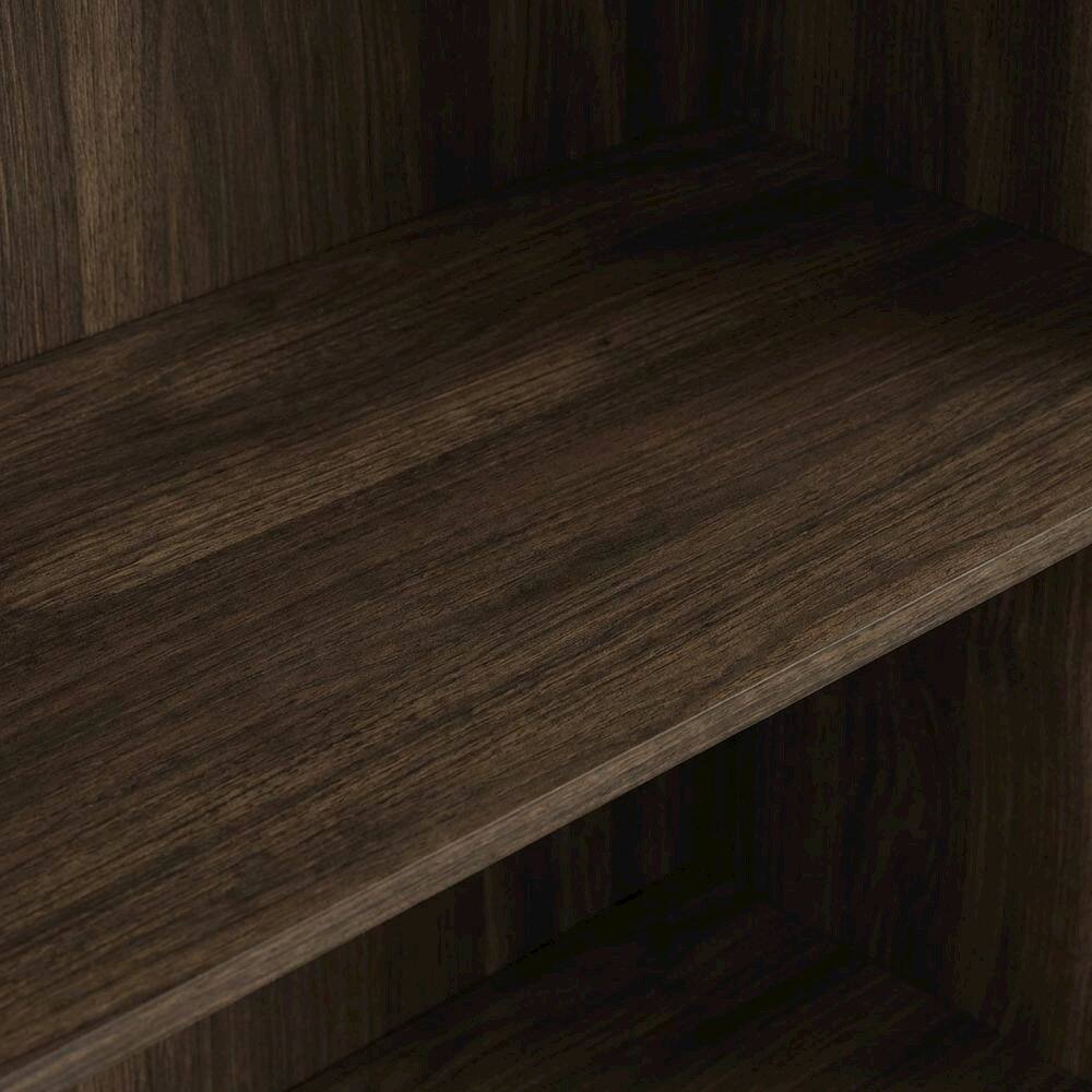 Alt View 1. FurniFact - Wooden 4-Tier Open Shelf with Ample Storage in Walnut Finish - Columbia Walnut.