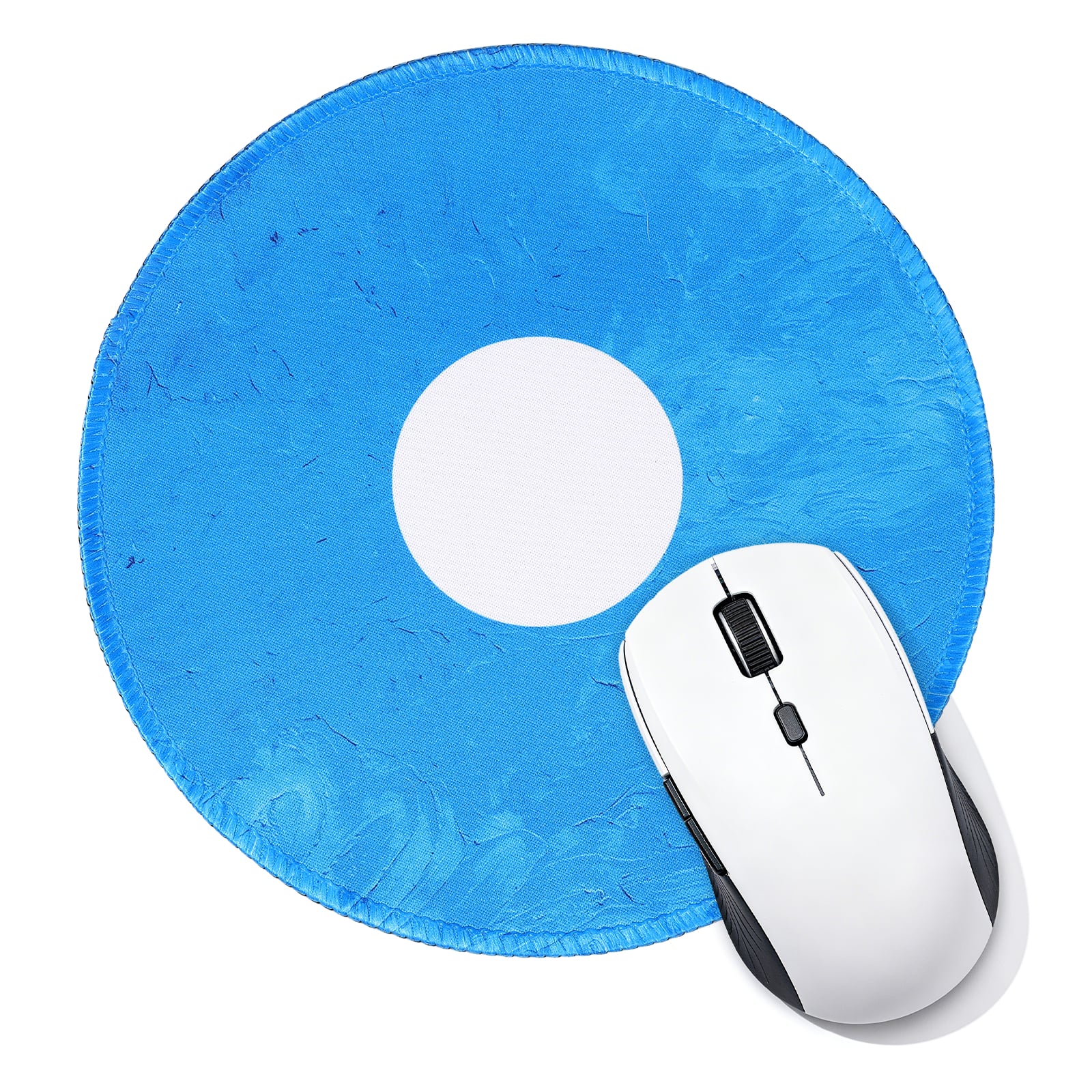 Unique Bargains - Donut Round Mouse Pad 7.9" Donut Printed Non-Slip Rubber Desk Mat for Office Home Laptop Computer Desk Accessories - Blue