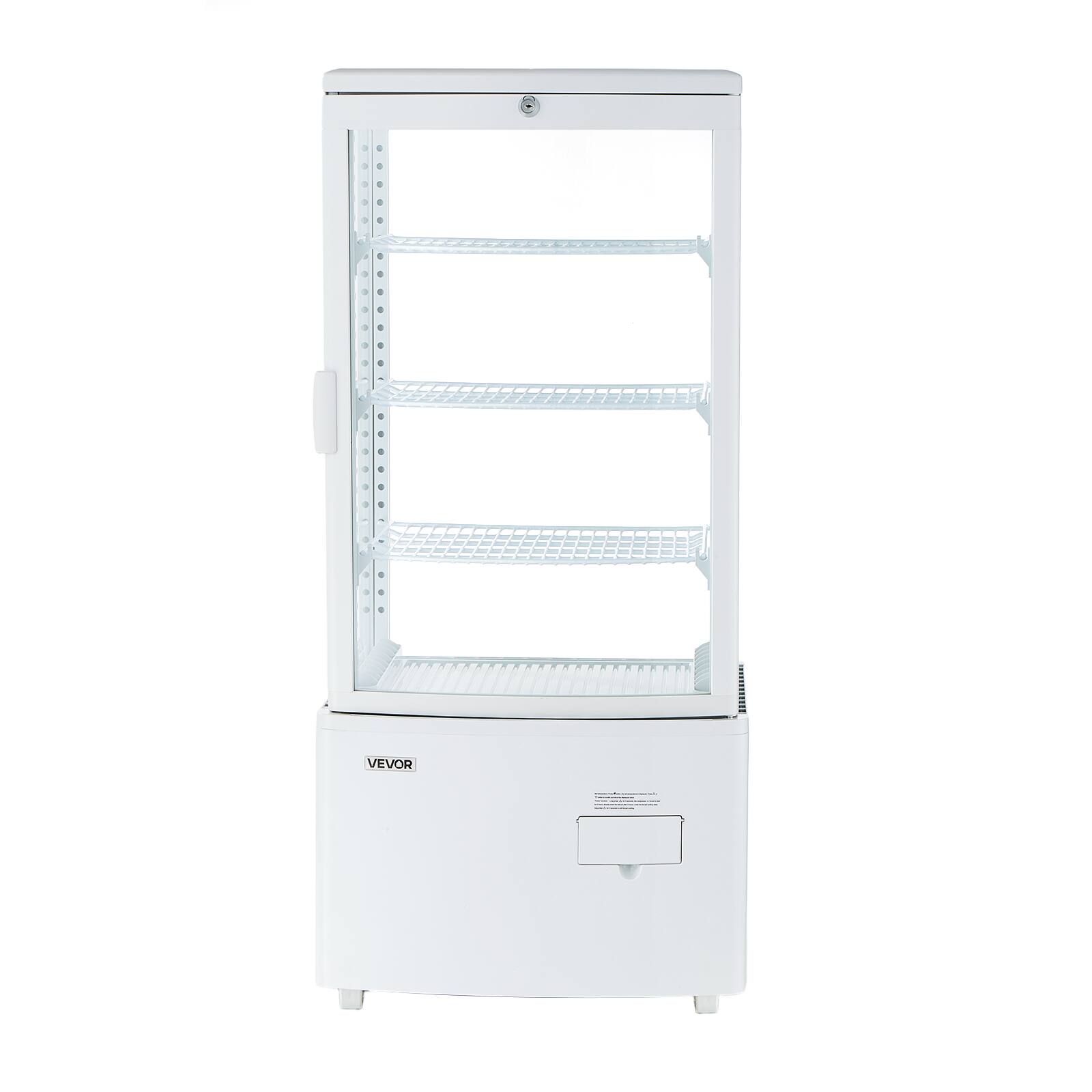 Alt View 5. VEVOR - Refrigerated Display Case, 3 Cu.Ft./85L Countertop Pastry Display Case, 3-Tier Commercial Cake Refrigerator with LED - White.