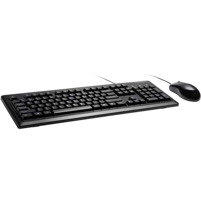 Kensington - Keyboard & Mouse - USB, PS/2 Membrane Cable Keyboard - 104 Key - English (US) - Black - USB Cable Mouse, PS/2 - Unknown