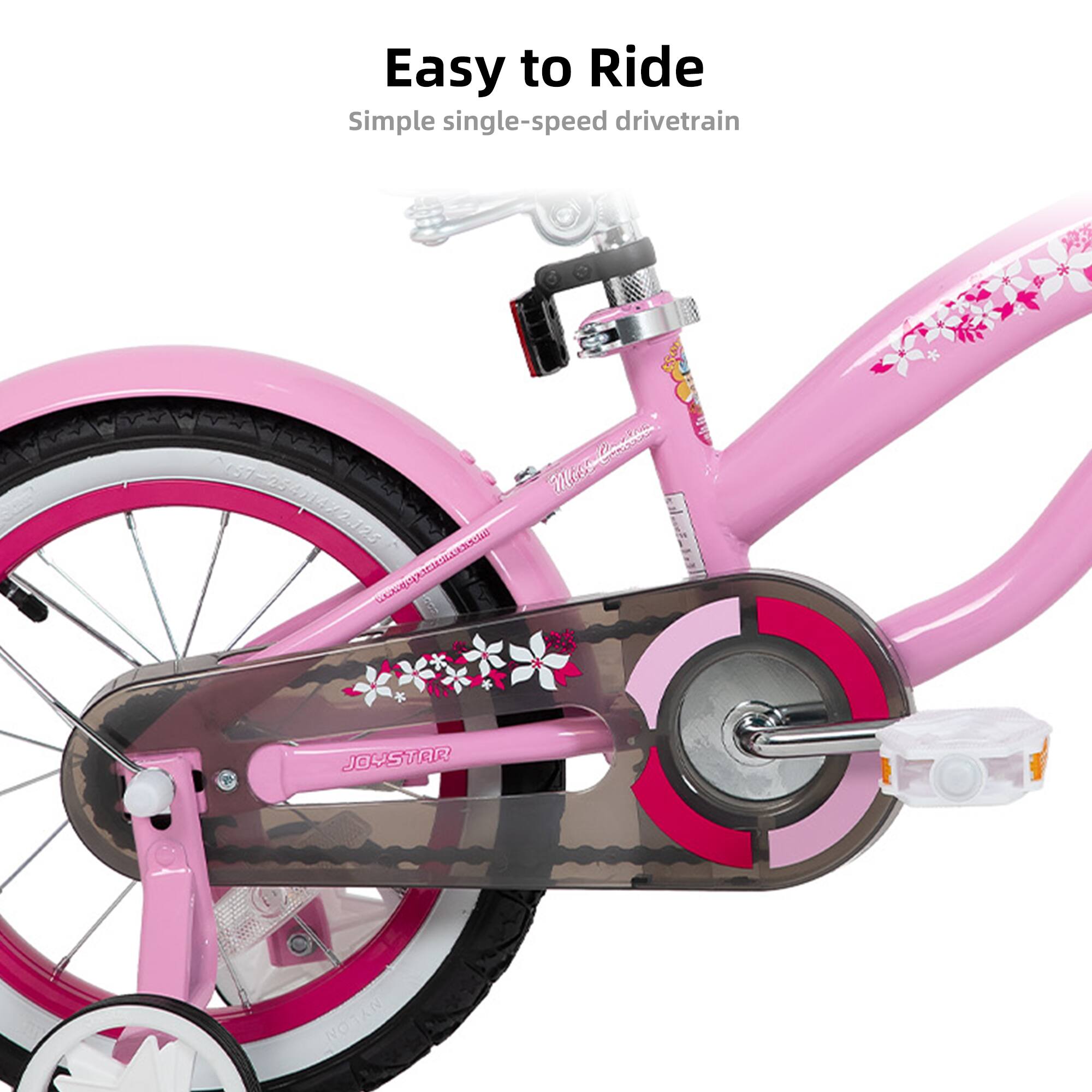 Easy to Ride  
Simple single-speed drivetrain