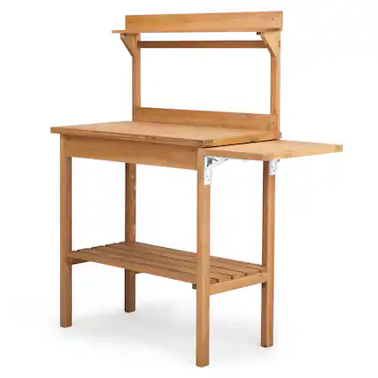 Front. Winado - Outdoor Garden Potting Bench Table Garden Workstation Garden Work Bench - WOOD.