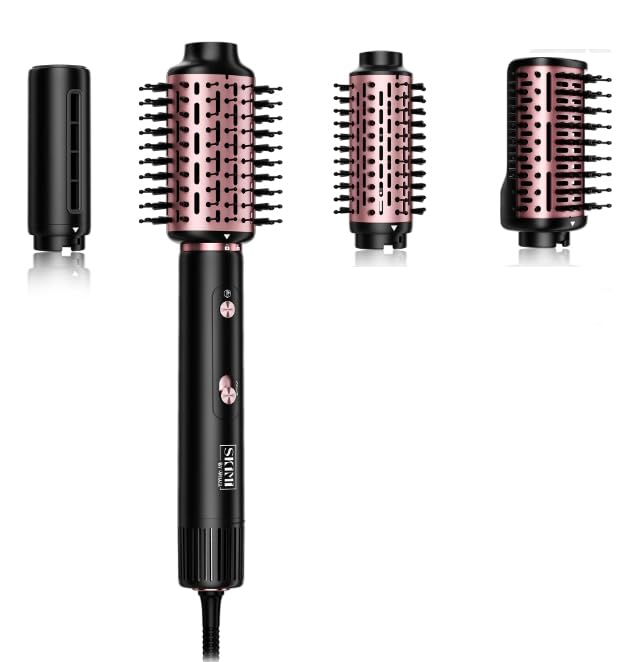 Front. SKIMI - SKIMI Blow Dry Brush Hair Dryer 110000RPM High-Speed Styler DW-8008 - Red Gold.