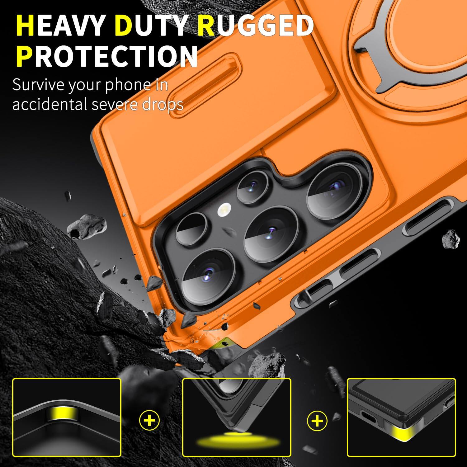 HEAVY DUTY RUGGED PROTECTION  
Survive your phone in accidental severe drops