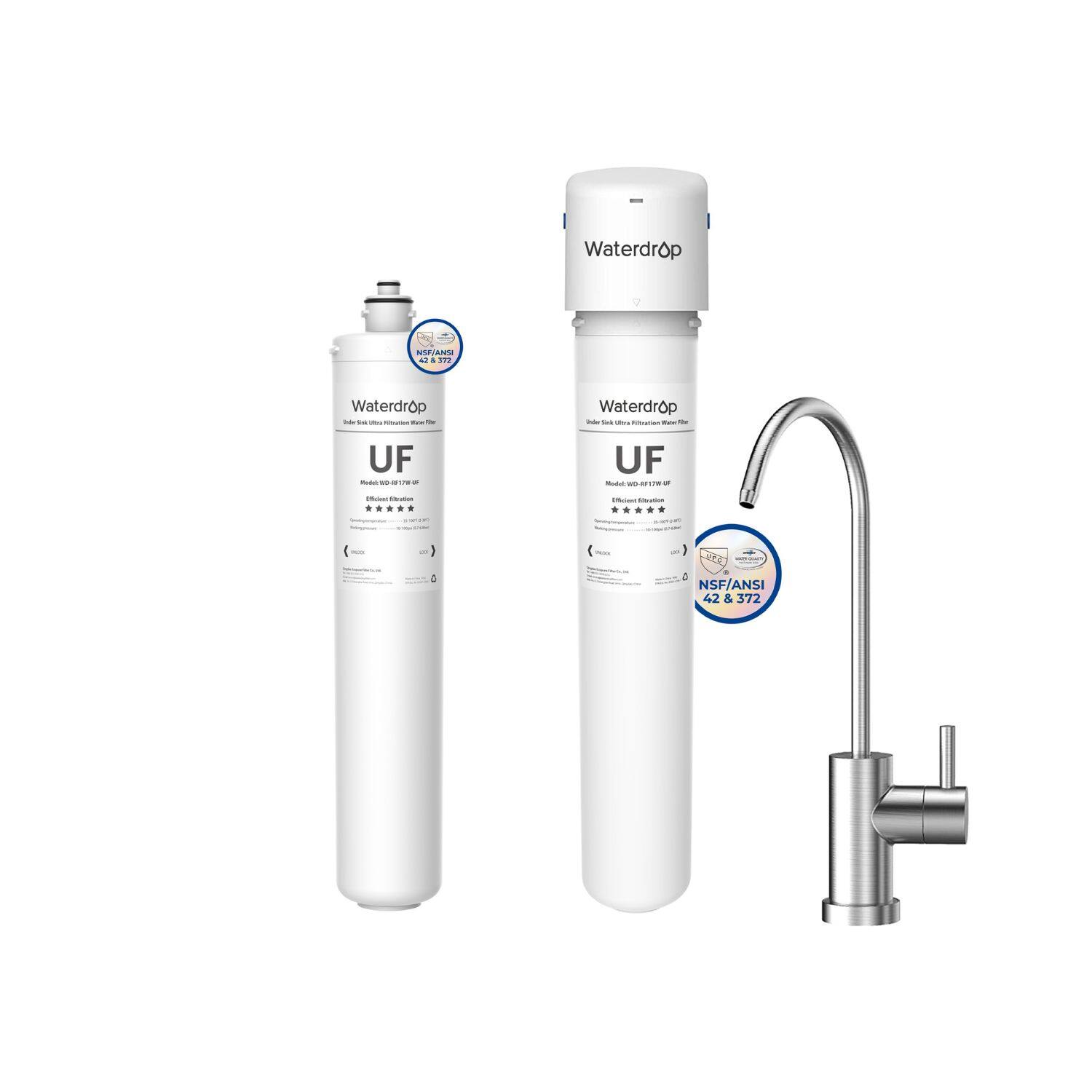 Waterdrop - 17UBW-UF Ultra Filtration System, extra an RF17W-UF - White