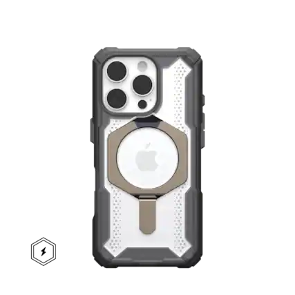 Front. UAG - Plasma XTE Series Case with Magsafe for Apple iPhone 16 Pro - Ash/Titanium.
