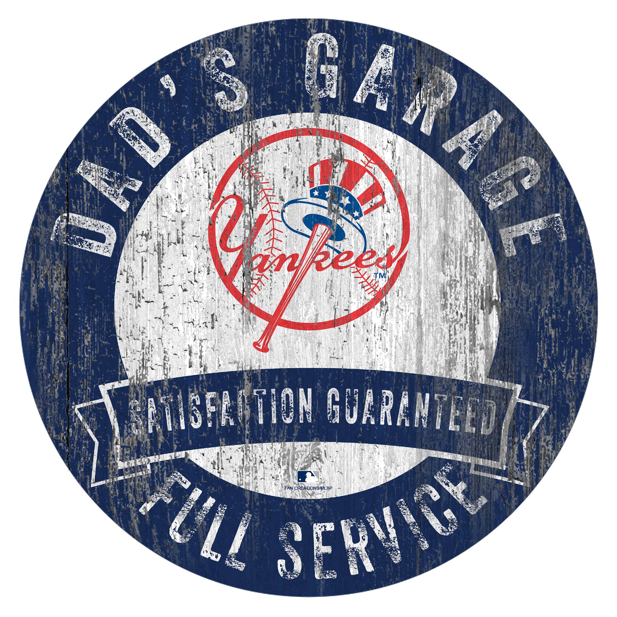 New York Yankees 12" x 12" Dad's Garage Sign