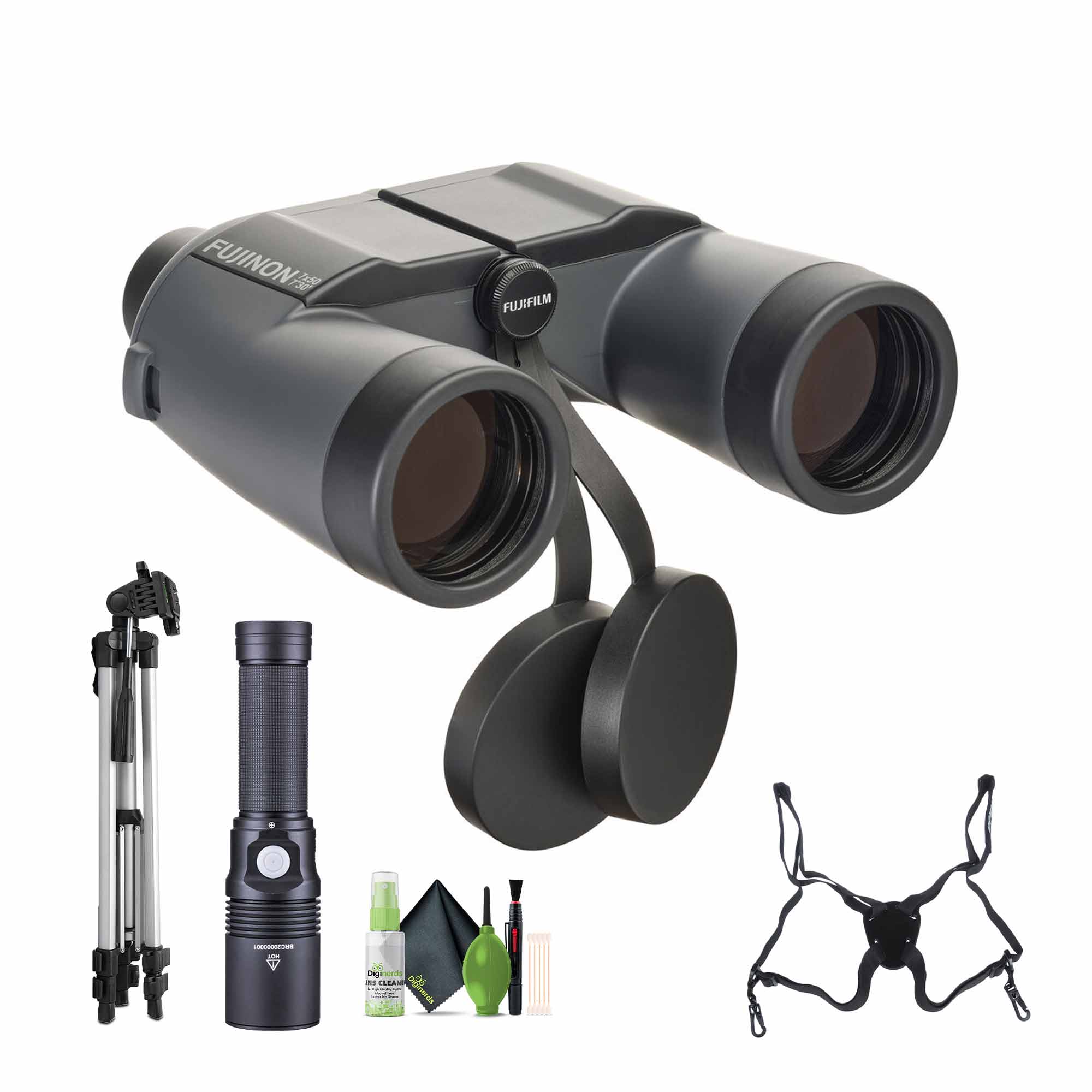 Fujifilm - Fujinon 7x50 WP-XL Mariner Binoculars, LED FLASHLIGHT, Tripod 72 INCH, Bundle
