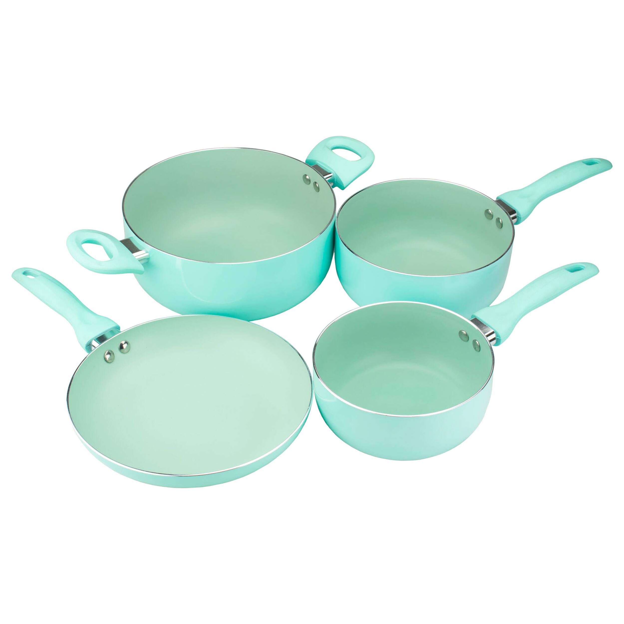 Alt View 5. Brentwood - Brentwood 7 Piece Nonstick Aluminum Cookware Set in Blue - Blue.
