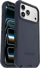 Front. OtterBox - OtterBox - Defender Series Pro Hard Shell for Apple iPhone 17 Pro Max - Vintage Indigo Dream (Blue & Black).