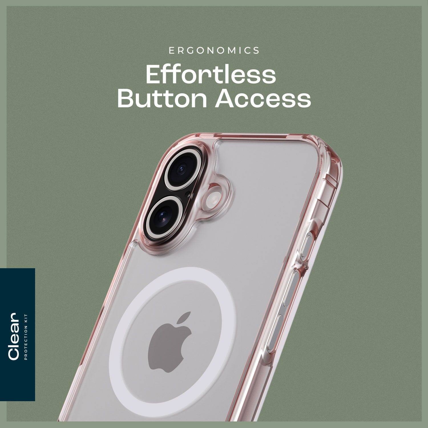 ERGONOMICS Effortless Button Access Clear Protection Kit