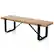 Alt View 17. Costway - 60" Long Hallway Bench Entryway Bench with Metal Frame Farmhouse Wooden Shoe Rack - Natural.