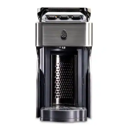 Front. Milton Coffee Co. - Stainless Steel Brew Path, Compatible with Nespresso OriginalLine Capsules, cup warming tray, low noise, 19 bar motor - Brushed Silver.