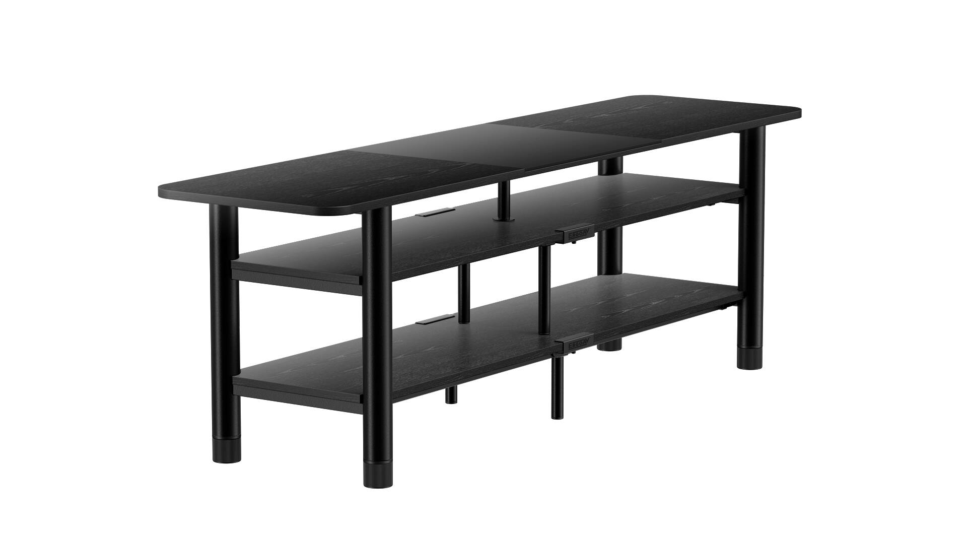 ErgoAV - FlexFold TV Stand – for TVs up to 75″ - Black