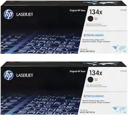 HP - 134X High-Yield Toner Cartridge 2-Pack - Black