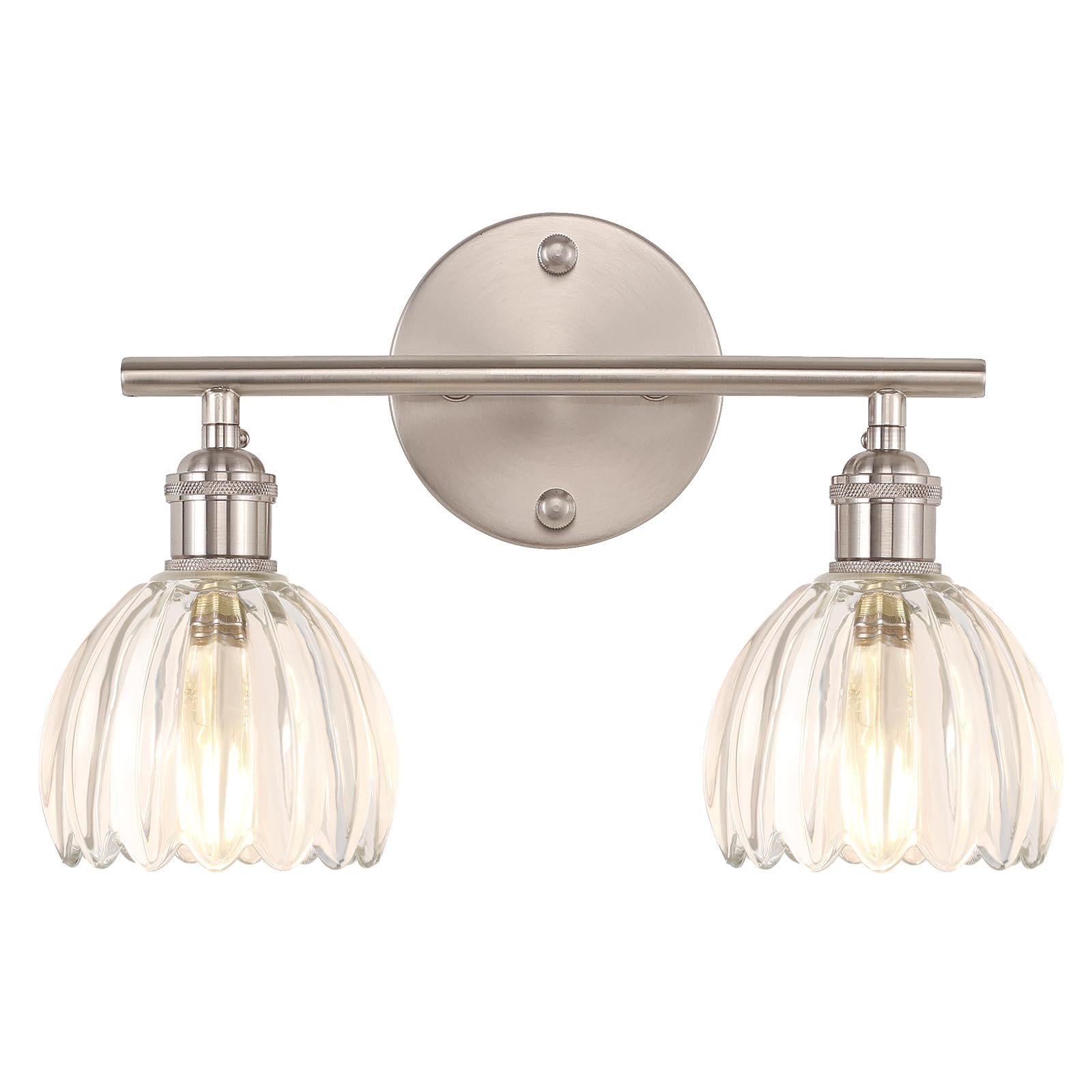 2 Heads-Nickel Base-Tulip Clear-Hardwired