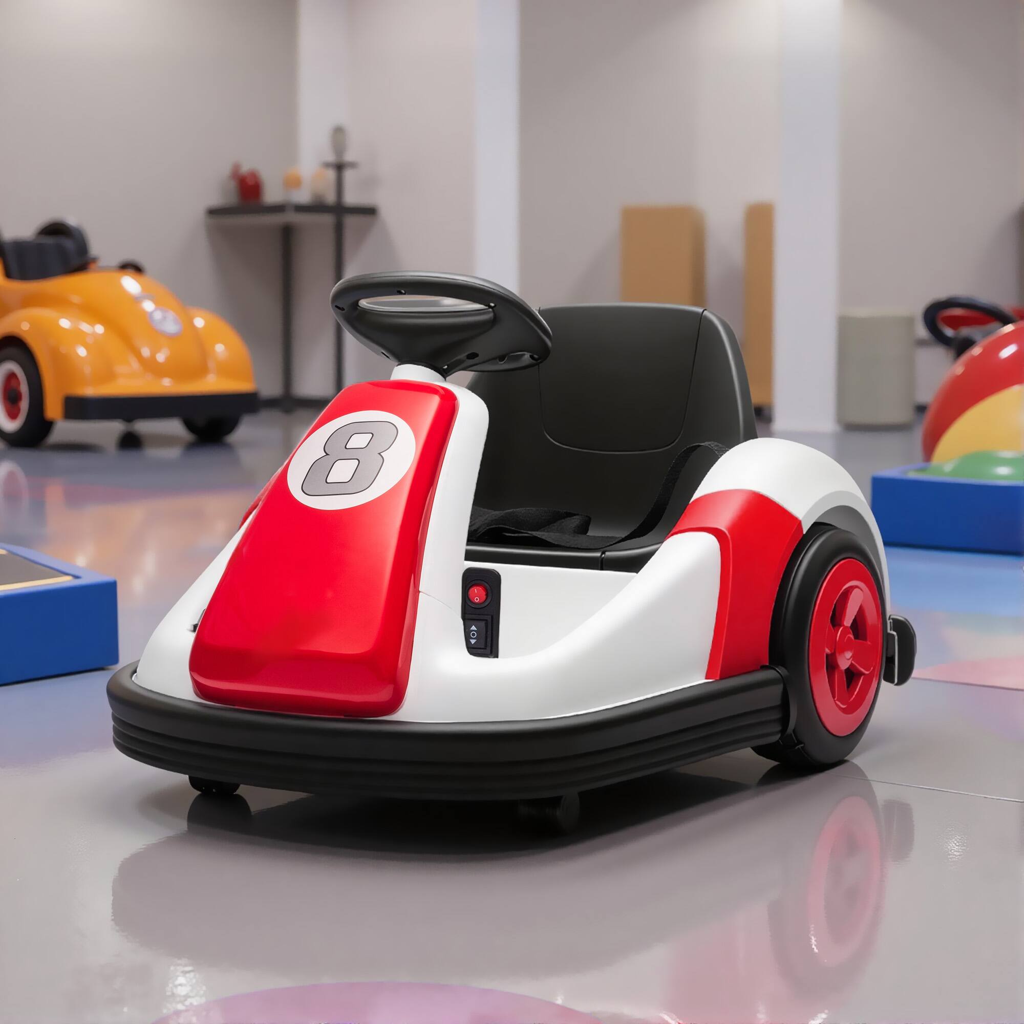 Alt View 1. Qaba - Kids Bumper Car with Big Wheels, Electric Car for Kids with 360-Degree Spin, Slow Start - Red.