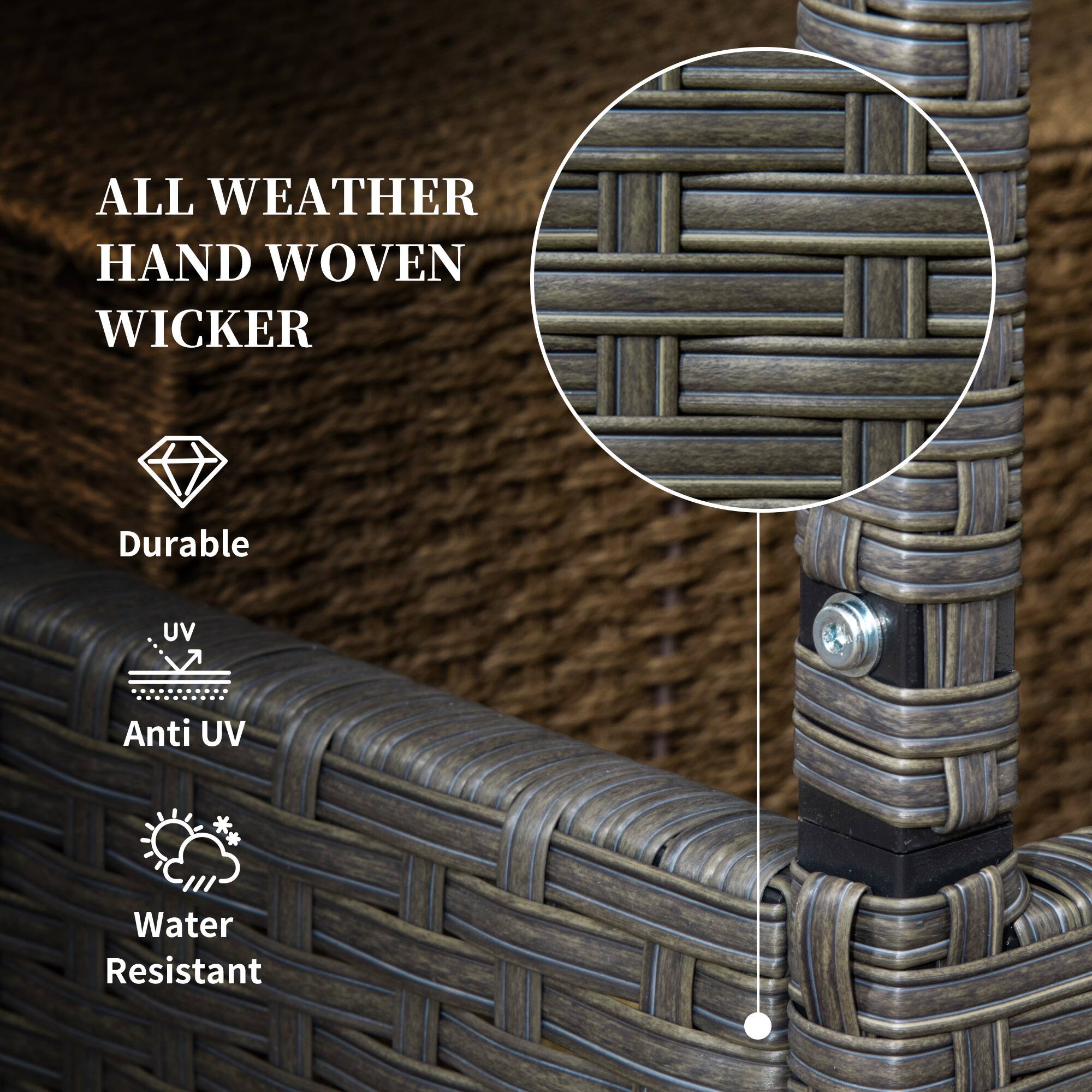 ALL WEATHER HAND WOVEN WICKER

- Durable
- Anti UV
- Water Resistant