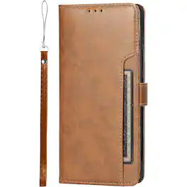 SaharaCase - Folio Wallet Case for Samsung Galaxy S22+ - Brown