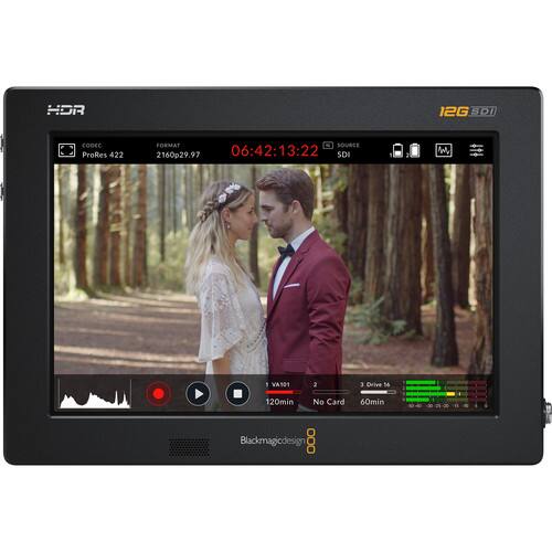 HOR 12G SOI COOEC ProRes 422 FORMAT SOURCE 2160p29.97 06:42:13:22 SDI M, 1 VA501 2 3 Drive 56 120min No Card 60min 000 Blackmagicdesign