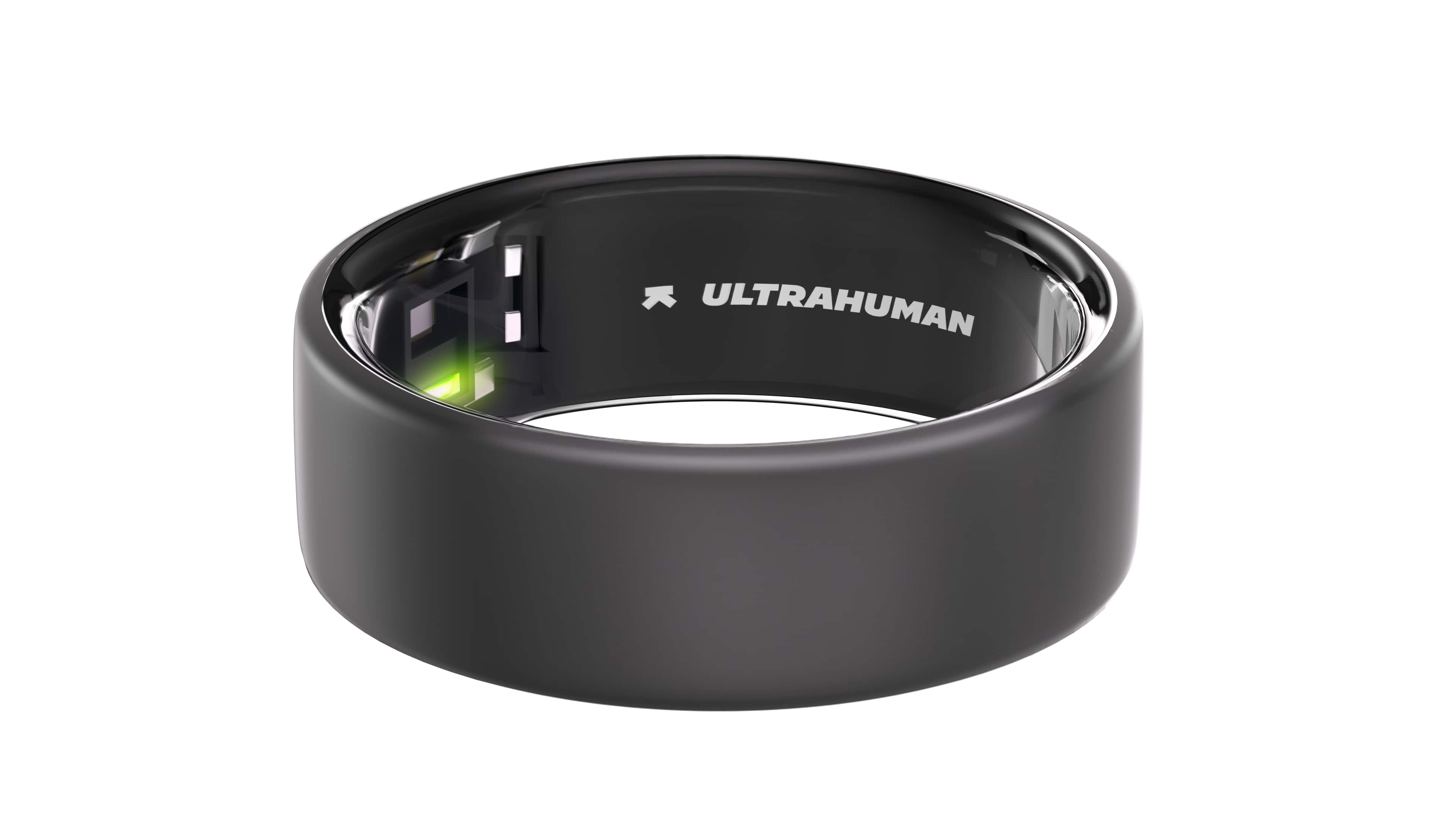 Front. Ultrahuman - Ring AIR - Smart Ring - Size Before You Buy - Size 9 - Matte Gray.