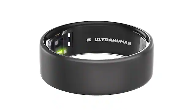 Front. Ultrahuman - Ring AIR- Smart Ring - Size Before You Buy - Size 5 - Matte Gray.