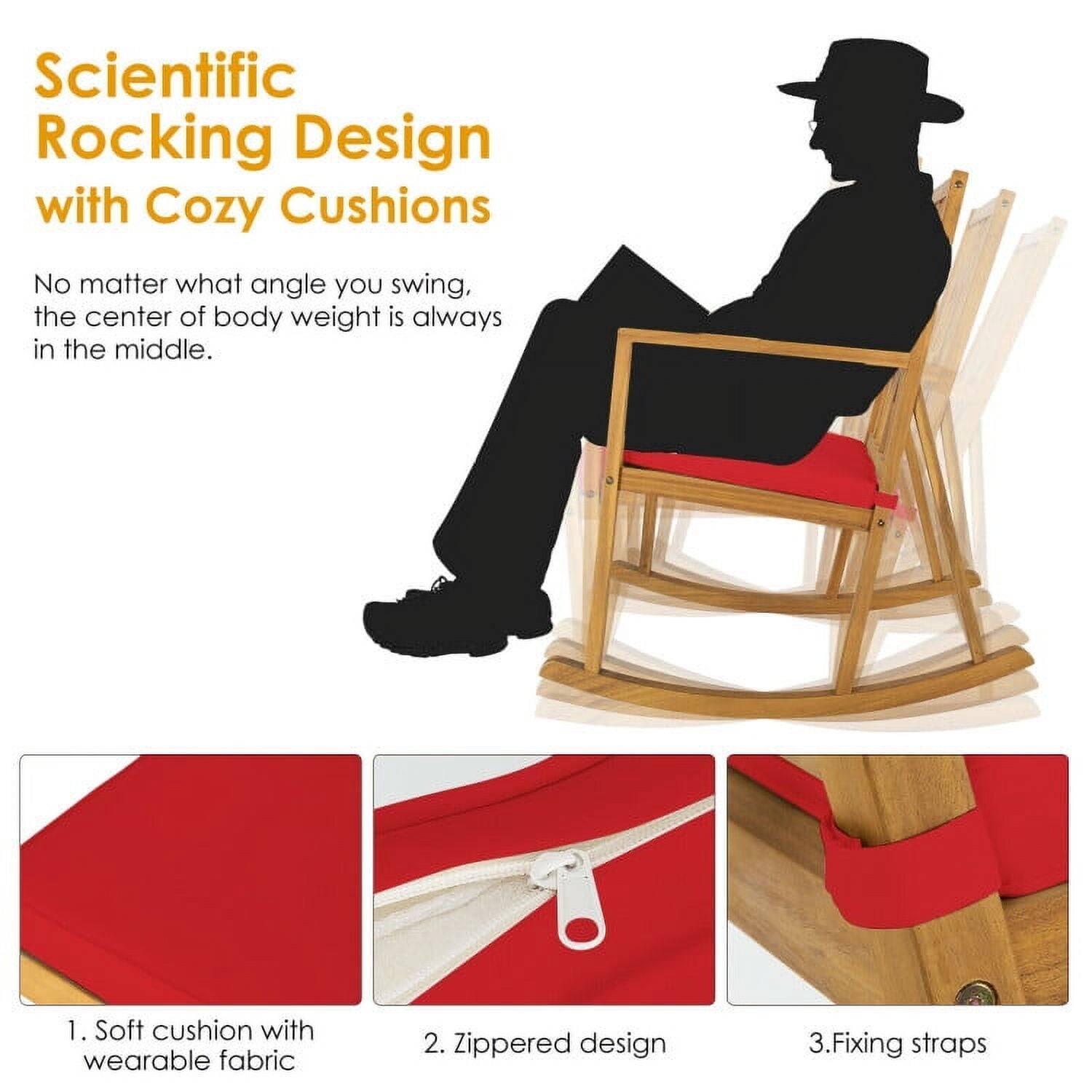 Scientific Rocking Design with Cozy Cushions

No matter what angle you swing, the center of body weight is always in the middle.

1. Soft cushion with wearable fabric
2. Zippered design
3. Fixing straps