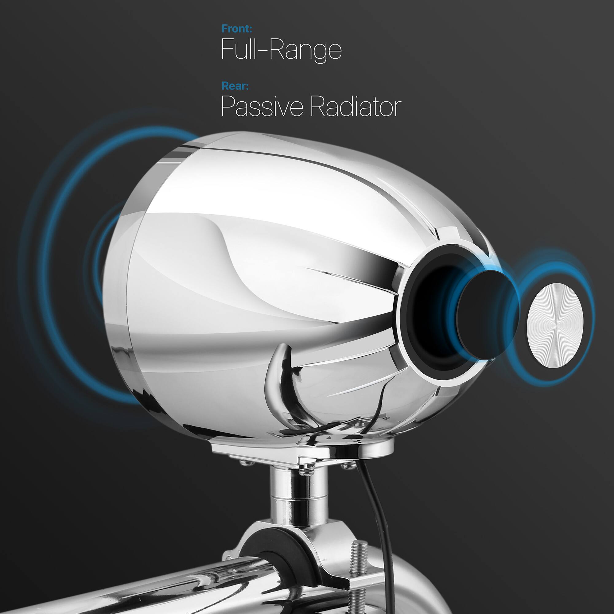 Front: Full-Range  
Rear: Passive Radiator