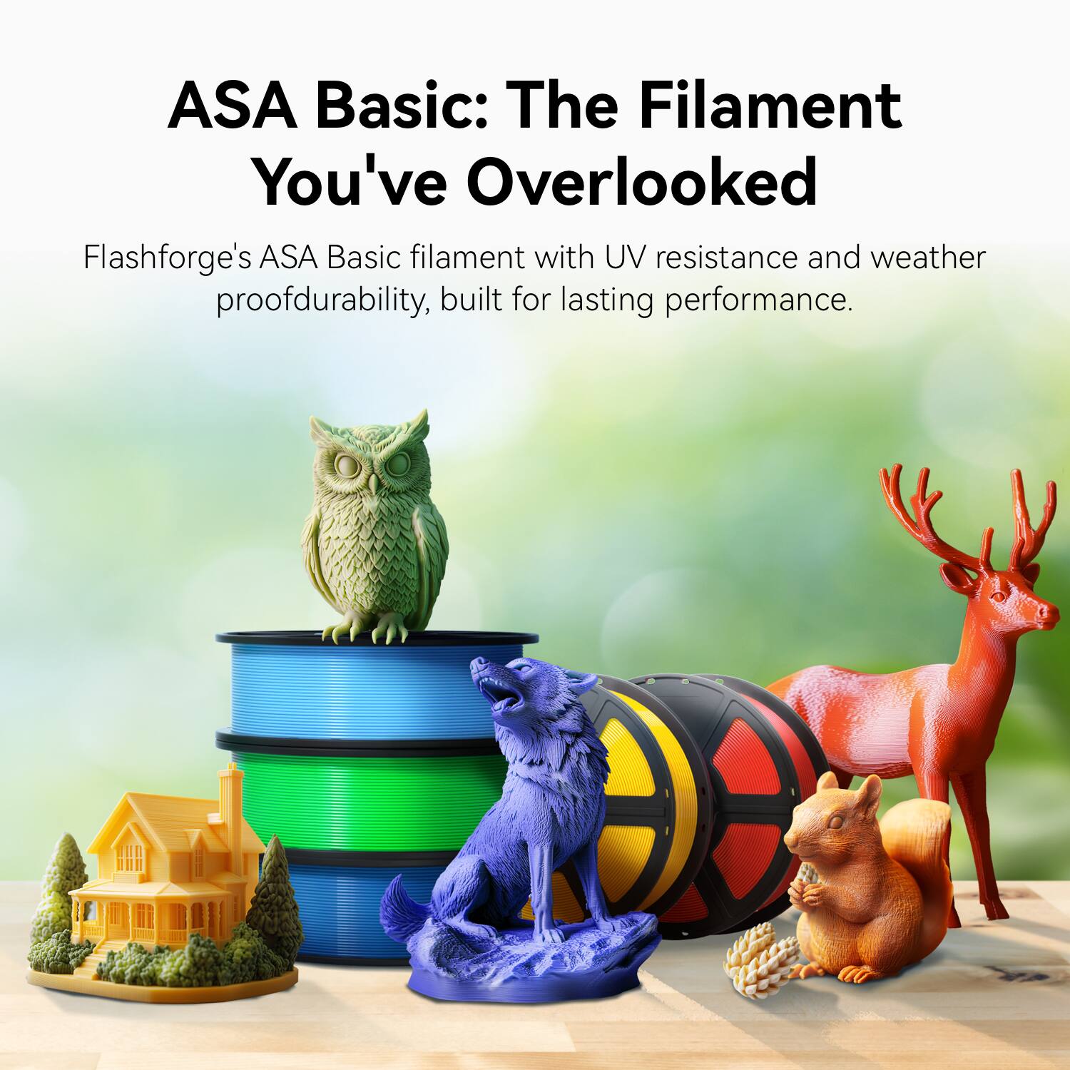 ASA Basic: The Filament You've Overlooked

Flashforge's ASA Basic filament with UV resistance and weather proofdurability, built for lasting performance.