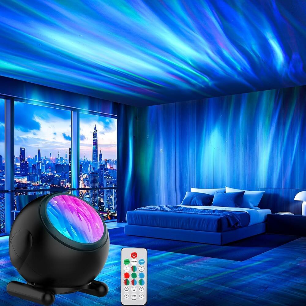 ACJPR - Northern Lights Aurora Projector, LED Night Light with Timer and Remote for Room Decor and Gifts
