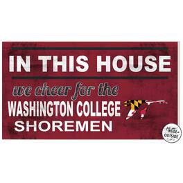Jardine - Washington College Shoremen 11" x 20" Indoor/Outdoor In This House Sign - Maroon