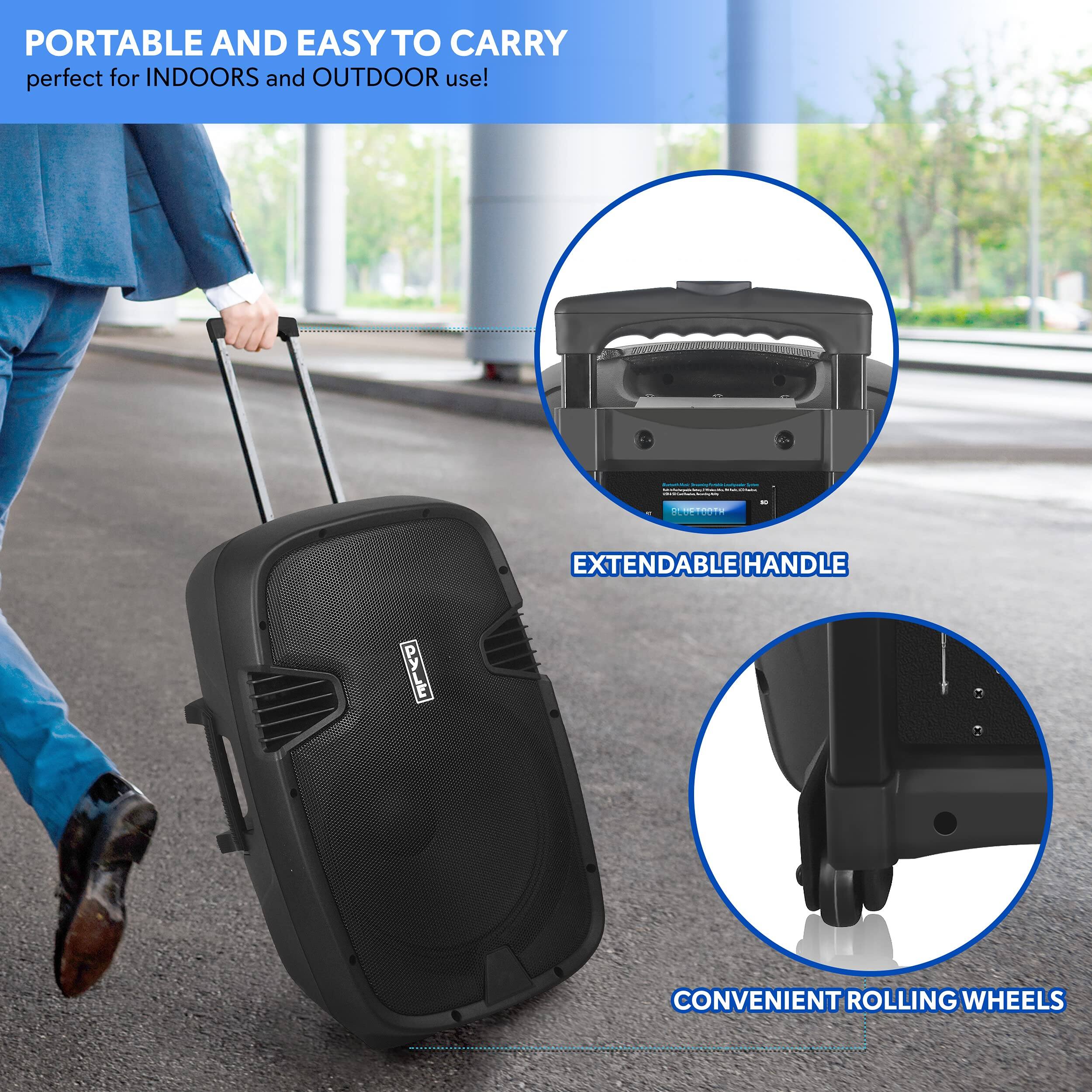 PORTABLE AND EASY TO CARRY  
perfect for INDOORS and OUTDOOR use!  

EXTENDABLE HANDLE  

CONVENIENT ROLLING WHEELS