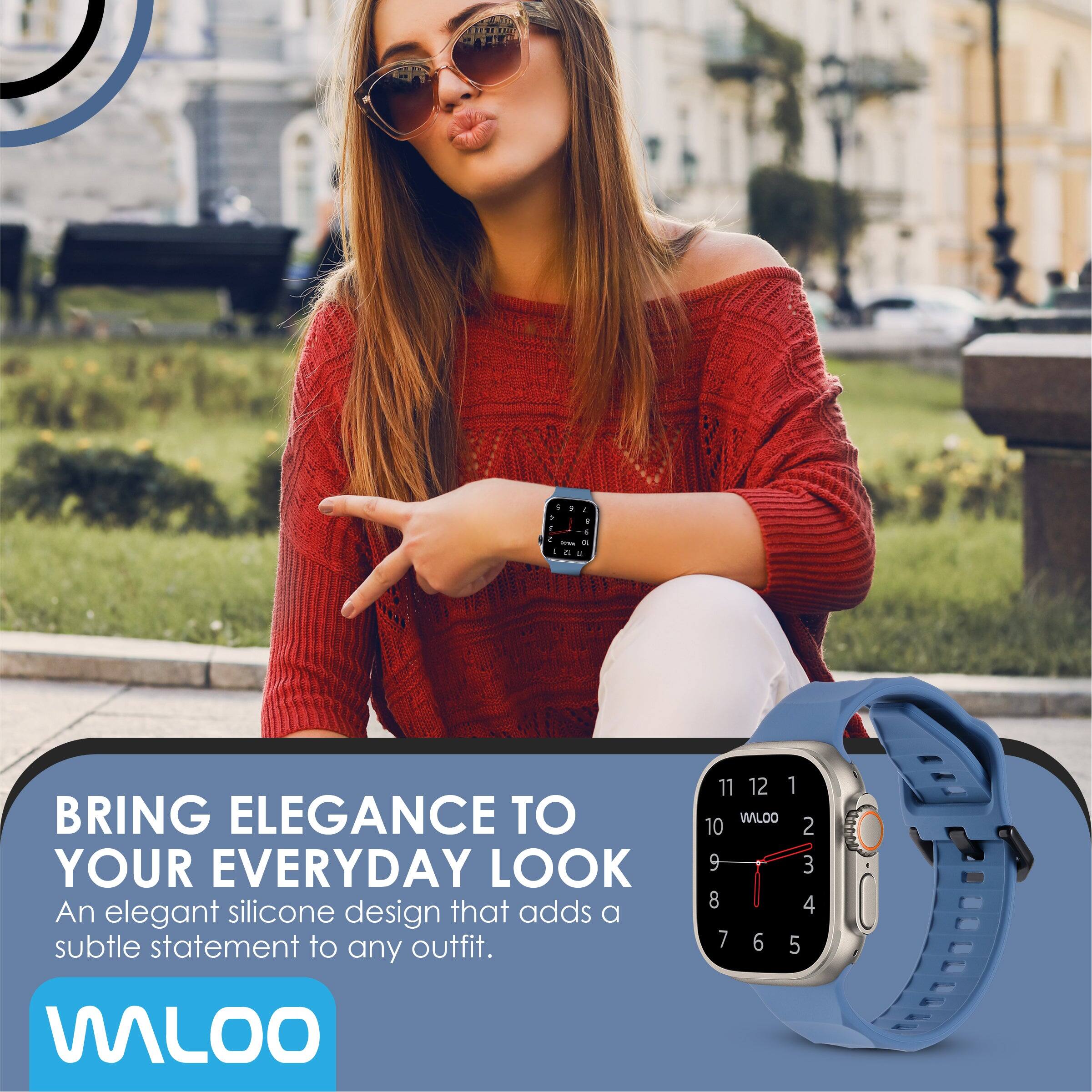 Waloo Explorer Silicone Band For Apple Watch Light Blue - Best Buy