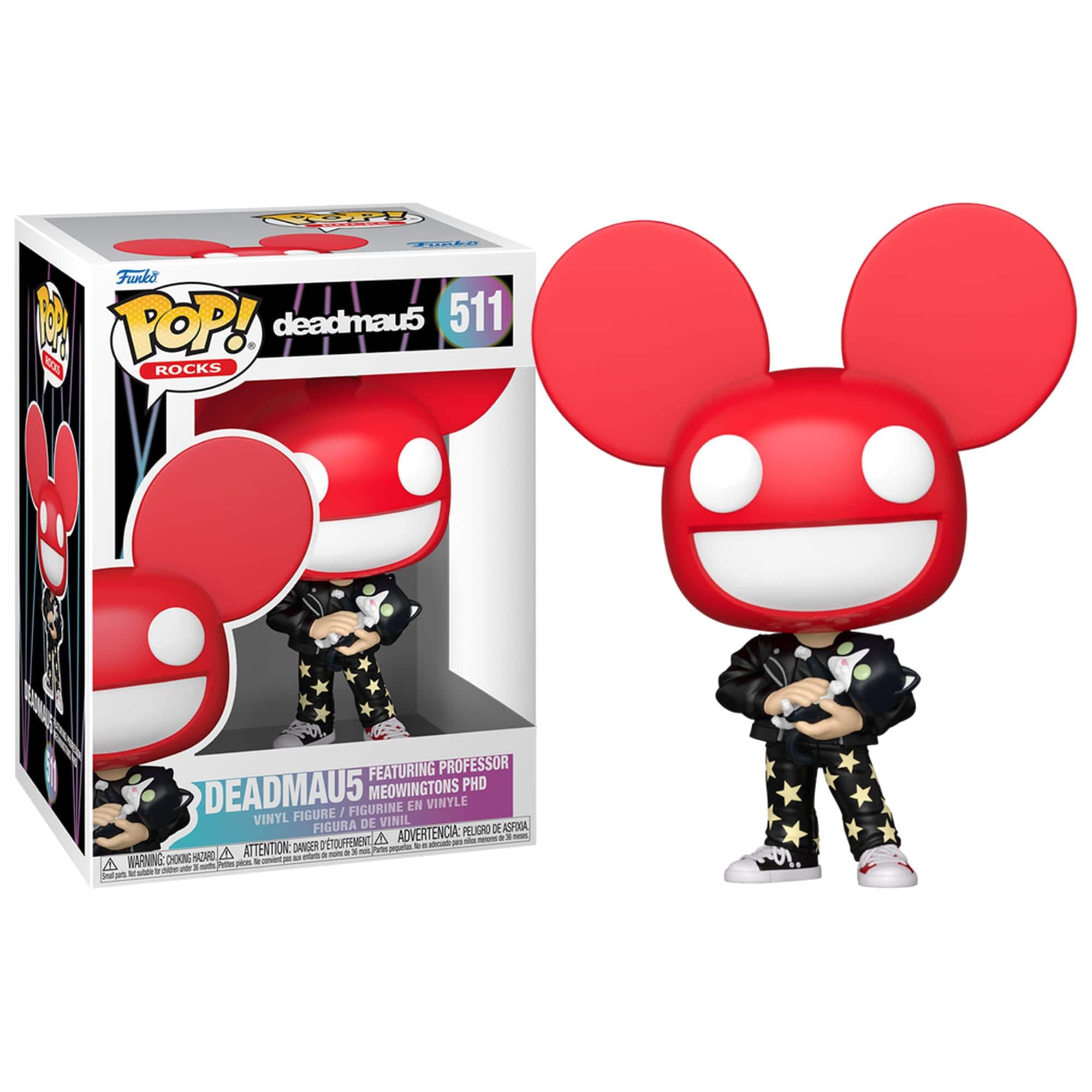 Deadmau5 Funko POP Rocks | Deadmau5 With Cat - Red